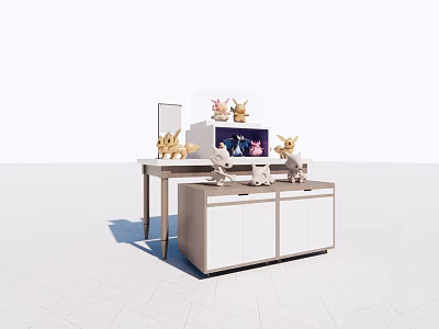 Modern display stand display combination 3d model