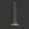 Textured Decorative Column Design With Stone Surface And Pedestal Base For Interior Decoration