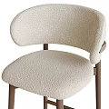 Modern Bar Stool With Comfortable Fleece Seat Wooden Frame And Color Options