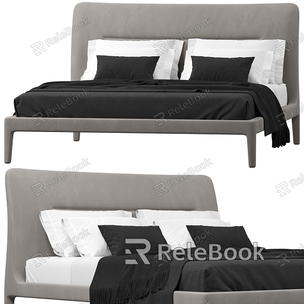 Bed Double Bed Bedroom Furniture model