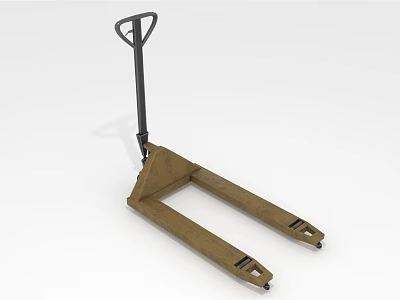 Heavy Duty Manual Pallet Jack With Steel Forks And Ergonomic Handle 3d model