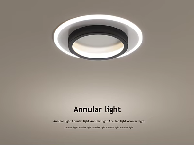 Modern Annular Ceiling Light With Sleek Circular Design For Home Interiors 3d model