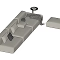 Modern Multiplayer Sofa 3d model