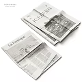 Various Bundled Newspapers Stacked With Different Headlines And