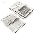 Modern newspapers, newspapers, books, ornaments, newspaper combinations 3d model