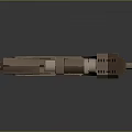 Futuristic Sci Fi Weapon Gun Design With Scope And Metallic Finish 3d model