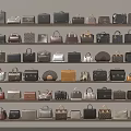 Assorted Handbags And Suitcases Displayed On Wooden Shelves With Diverse Styles Colors And Designs
