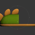 Stylish Green Slippers With Orange Sole And Three Orange Bumps Design