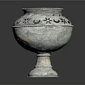 Ornate Vintage Bronze Vase With Intricate Floral Patterns And Decorative Base