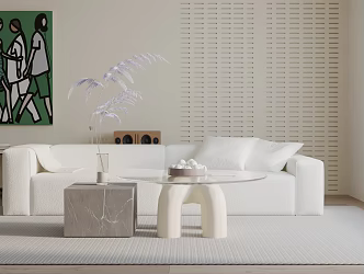 Modern three-seat sofa 3d model