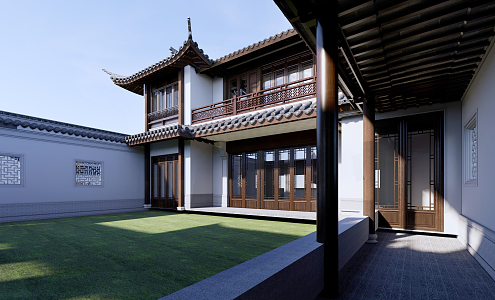 Chinese single-family villa 3d model