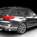 Silver BMW SUV With Modern Front Grille And Alloy Wheels Design 3d model