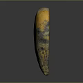 Wooden Stone Teardrop Shaped Decorative Piece With Natural Yellow Gray Orange Texture