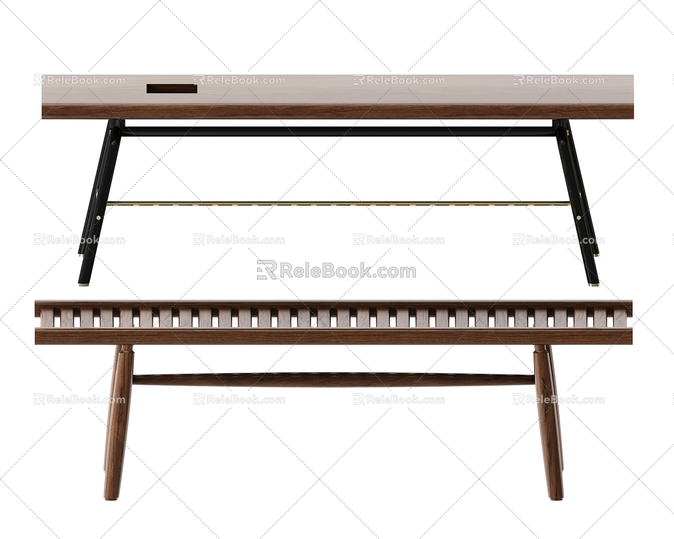 Modern bench 3d model