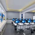 Modern Classroom Computer Classroom Training Classroom 3d model