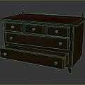 Vintage Wooden Entryway Console Cabinet With Multiple Drawers And Decorative Knobs
