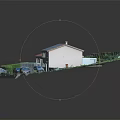 Single Family House Featuring Red Roof Solar Panels Driveway And Two Cars On Green Lawn