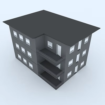 Modern single-family villa architecture villa 3d model Modern single-family villa architecture villa 3d model