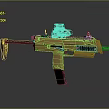 Yellow Tactical Gun With Black Scope Ergonomic Grip And Barrel Design Features