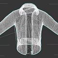 Dark Textured Jacket With Collar And Long Sleeves For Casual Style