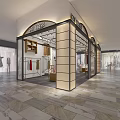 Modern Clothing Store Exterior Design With Glass Facade Lighting And Display Areas