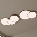 Modern Ceiling Light Design With Multiple Round Lamps In Interior Space 3d model