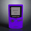 Purple Game Boy Color Retro Electronic Handheld Gaming Console With Vintage Design