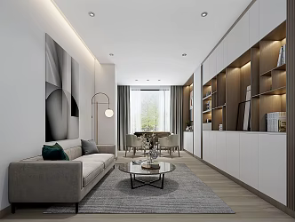 Modern Mahjong Room Multi-function Study 3d model