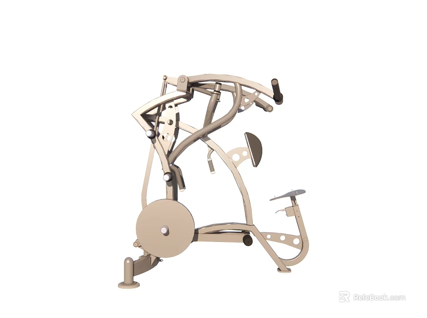 Durable Sports Equipment with Metal Construction and Adjustable Components for Fitness Training 3d model 