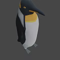 3D Rendered Penguin Character With Black White Body And Yellow Beak