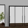 Glass sliding door sliding door glass sliding door kitchen balcony sliding door 3d model