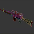 High Precision Sniper Rifle With Wooden Stock Decorative Patterns And Tactical Scope