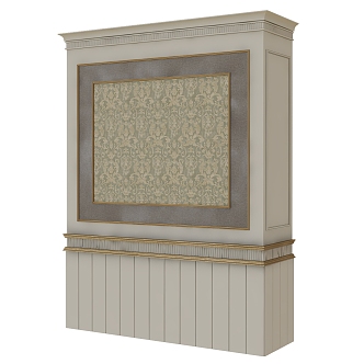 French Wall Panel PU Living Room Background Wall Frame Decorative Door Lintel Door Frame Window Cover Door Head Gypsum Line 3d model