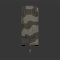 Military Tank With Camouflage Paint Main Gun Barrel Turret And Armored Tracks