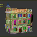 Multi story Residential Building Featuring International Naman Club Sign Green Dome And Windows