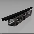 Sleek Black Modern Train With Streamlined Design Multiple Carriages And Glass Windows 3d model
