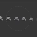 Silver Hardware Tools Wrenches in Various Sizes Neatly Arranged on Black Background with Reflective Finish