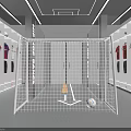 Hip Hop Dance Locker Room Interior With Clothing Racks And Modern Design Elements