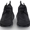 Black Modern Athletic Shoes With Breathable Mesh And Cushioned Sole Design