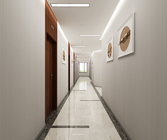 New Chinese Aisle Corridor 3d model