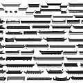 Traditional Chinese Architectural Components Various Roof Eaves Styles For Classic Building Design