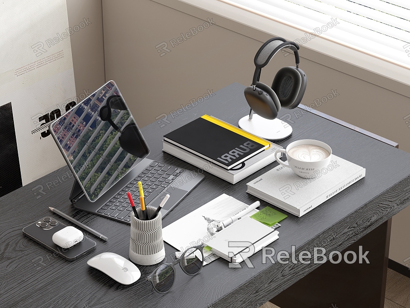 Laptop Earphone Earphone Rack Mobile Phone Mouse Notepad Pen Holder Coffee Cup Glasses model