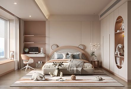 Modern Children's Room Girls Children's Room 3d model