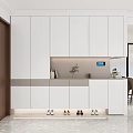 Simple Shoe Cabinet Sideboard Corner Cabinet 3d model