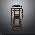 Rusted Metal Animal Cage From Vintage Era Used For Housing Wild Animals Long Ago