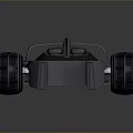 Black Streamlined Concept Race Car Model With Large Wheels And Modern Design