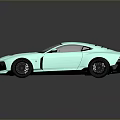 Light Green Sports Car With Sleek Aerodynamic Body Black Alloy Wheels Modern Exterior Design