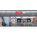 Lenovo Digital Store With Modern Glass Front And Laptop Smartphone Displays