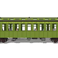 Green Western Pacific Train Carriage Number 125 With Signal Lights