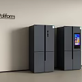 Poliform Double Door Refrigerators Pair With Smart Display In Dark Finish